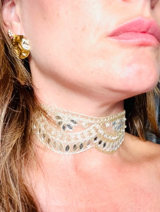 Choker Luna de Marfil