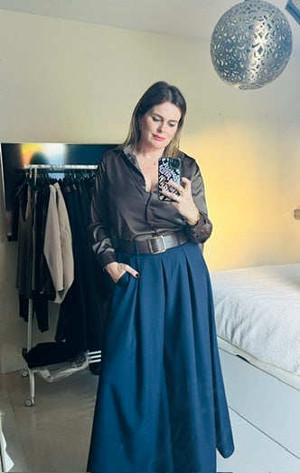 Pantalón Palazzo azul marino