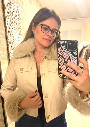 Chaqueta crudo pelo desmontable
