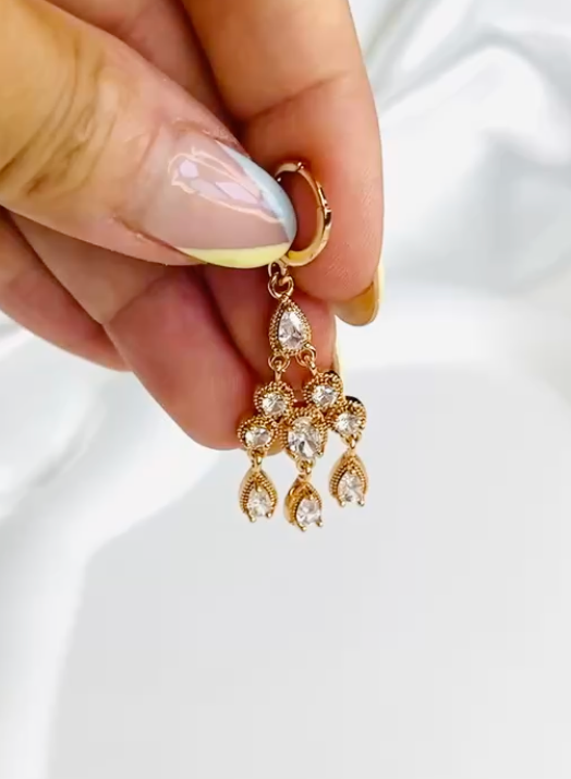 Pendientes Lágrima de Peonía