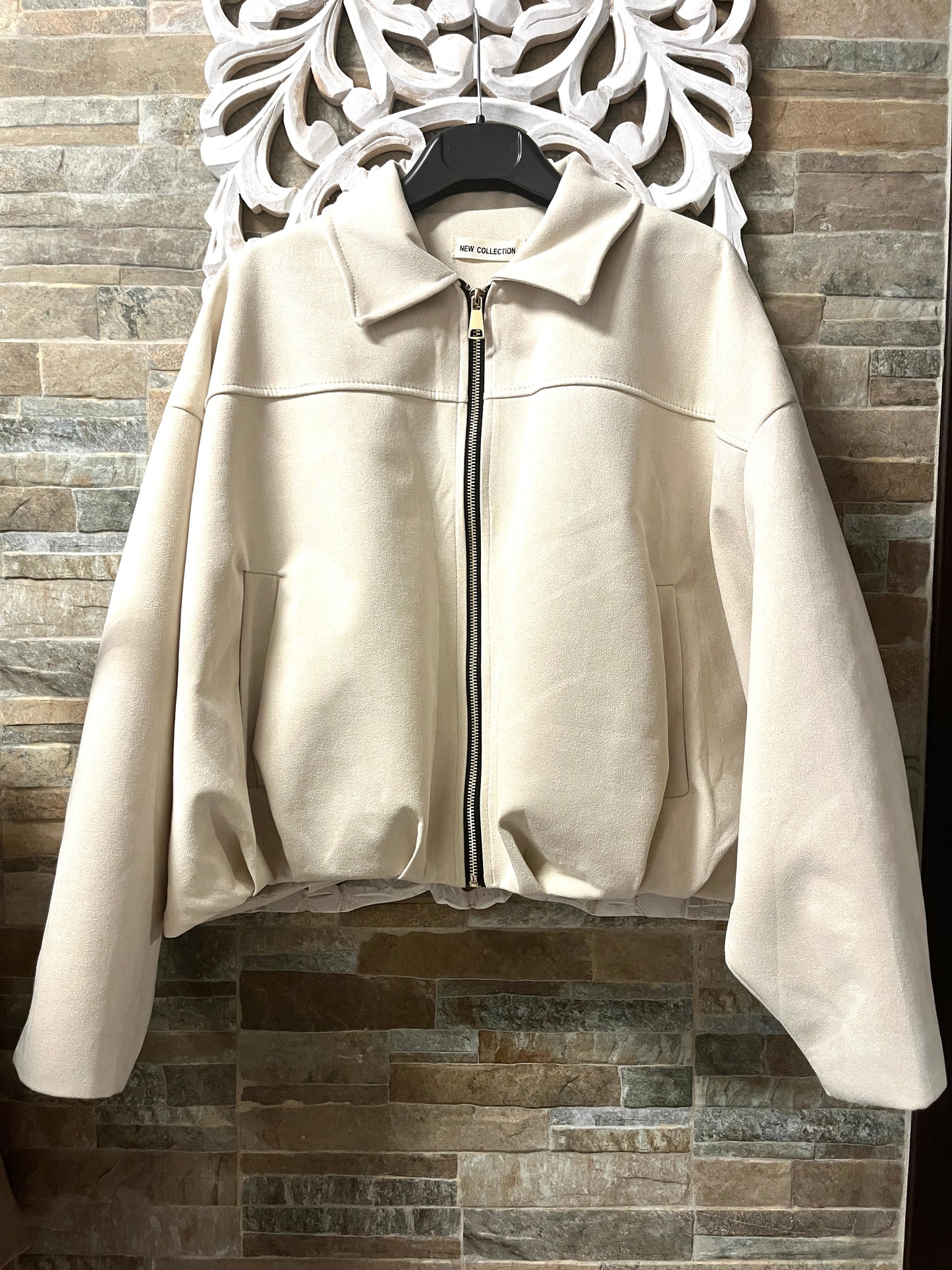 Chaqueta bomber crudo
