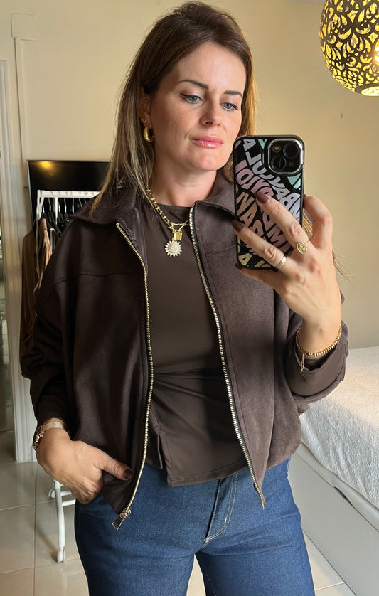 Chaqueta bomber marrón